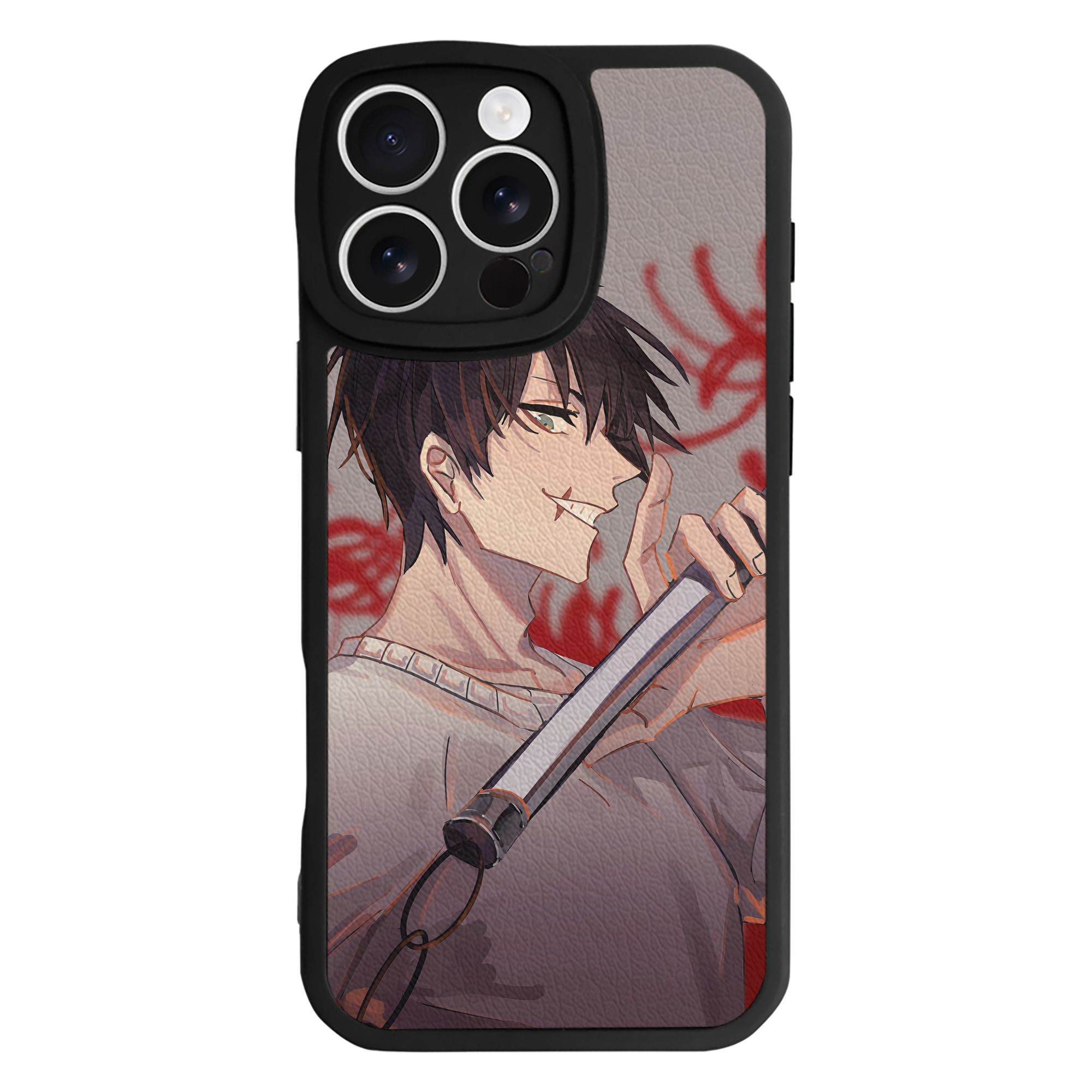 （画像用） 呪術廻戦 Jujutsu Kaisen 【iPhone 16シリーズ対応】シリコンスマホケース（レザー調） 材質：シリコン